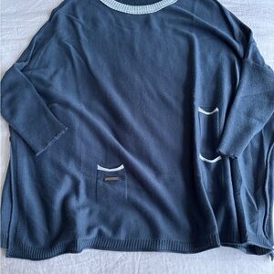 Mersea Navy Blue Knit Sweater